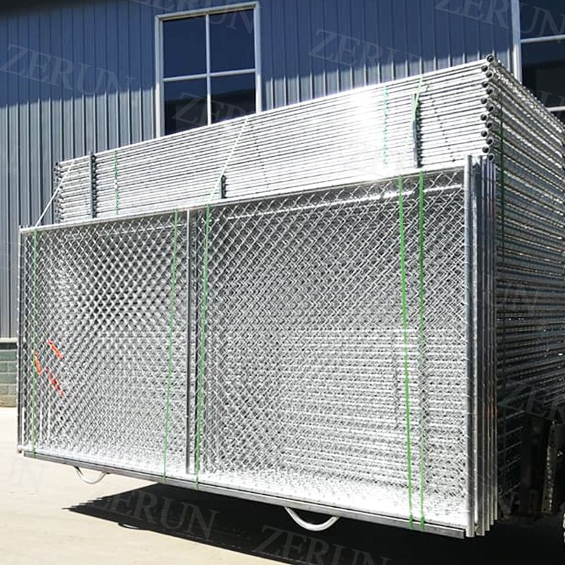 portable galvanized temporary chain link fencing for events