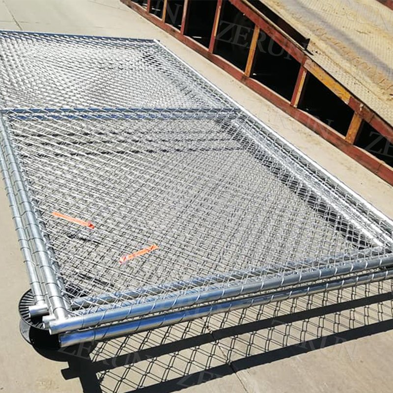 portable galvanized temporary chain link fencing for events