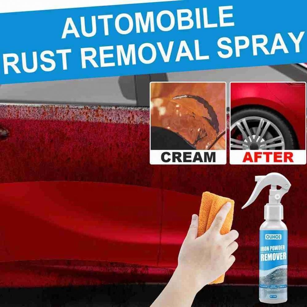 30/100ml Car Rust Remover Spray Metal Chrome Paint Car Maintenance Iron Powder Cleaning Rust Remover Multi-Purpose Spray
