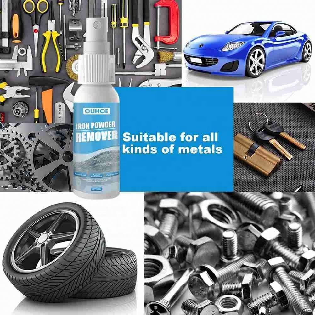 30/100ml Car Rust Remover Spray Metal Chrome Paint Car Maintenance Iron Powder Cleaning Rust Remover Multi-Purpose Spray