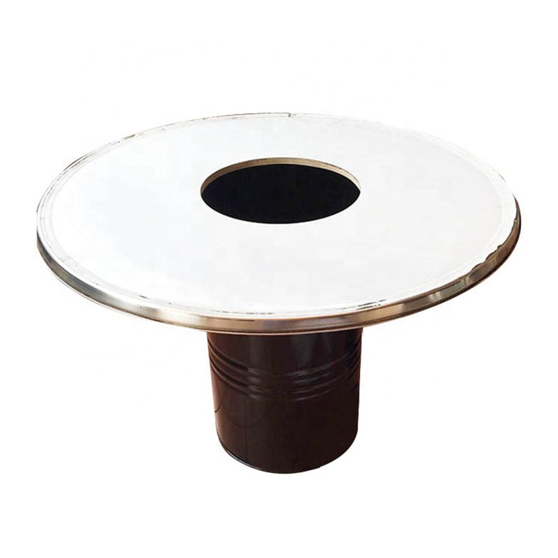 Pinnovo Commercial korean bbq grill table Multiple Styles barbeque round rectangle grill tables for restaurant cooking use