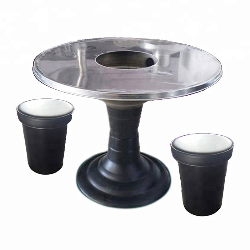 Pinnovo Commercial korean bbq grill table Multiple Styles barbeque round rectangle grill tables for restaurant cooking use