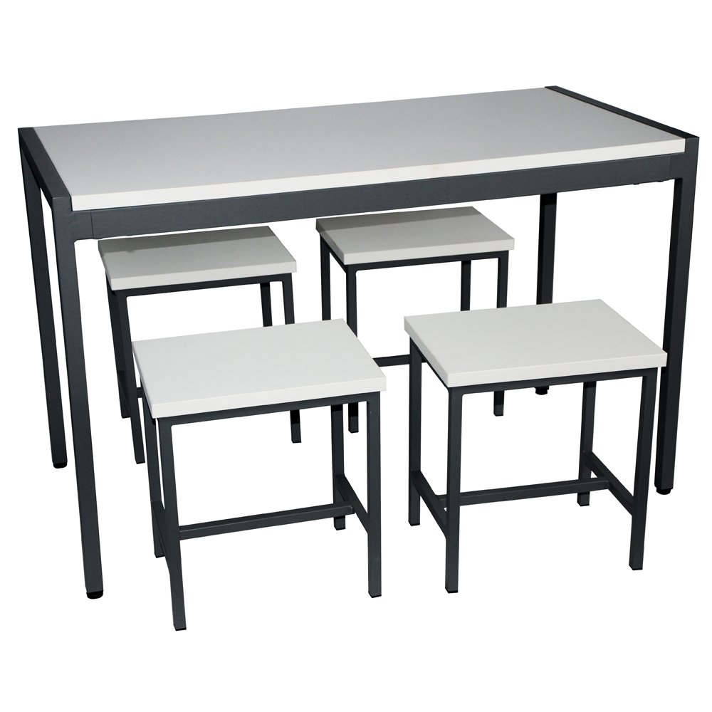 Modern Design Metal and Melamine Antique Iron Home Furniture Dinning Room Set Dining Table Set