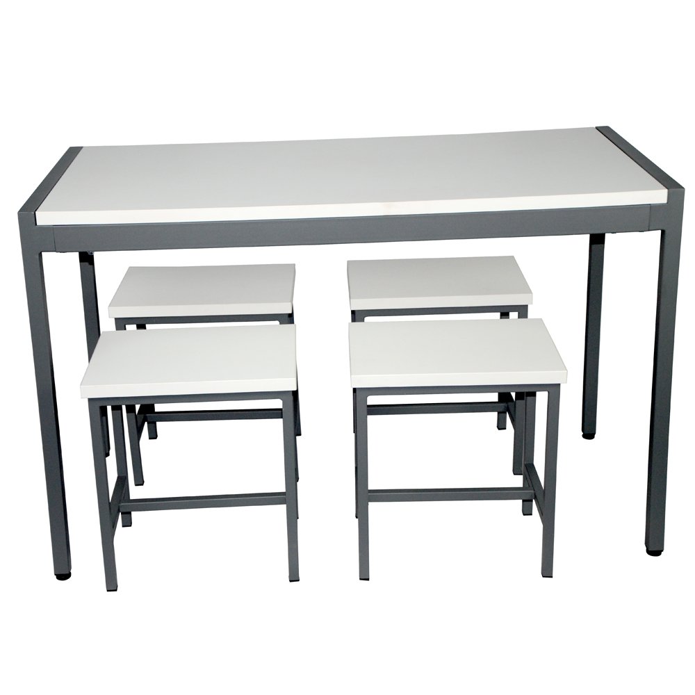 Modern Design Metal and Melamine Antique Iron Home Furniture Dinning Room Set Dining Table Set