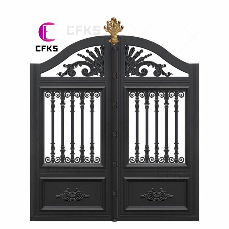 Iron Steel Aluminum Modern Custom Outdoor Swing House Main Gate Designs Graphic Design Alloy Aluminium 1 Set Villa 2 Years CFKS