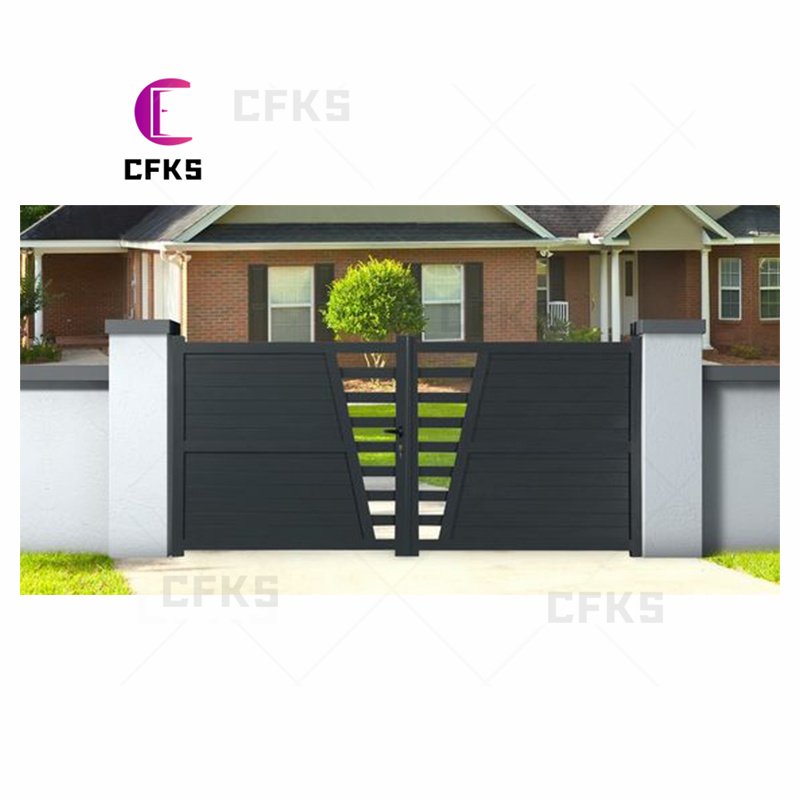 Iron Steel Aluminum Modern Custom Outdoor Swing House Main Gate Designs Graphic Design Alloy Aluminium 1 Set Villa 2 Years CFKS