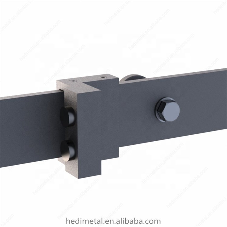 modern good price sliding barn door hardware with brass steel rollers complete for USA hotel OEM 3 doors top mount