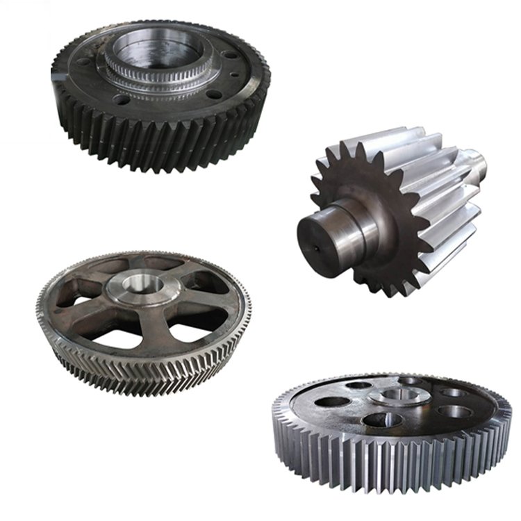 Large Ring Forgings Marine Long Gear Shafts Manufacturer Custom large module pinion forging large gear shaft for cement plant