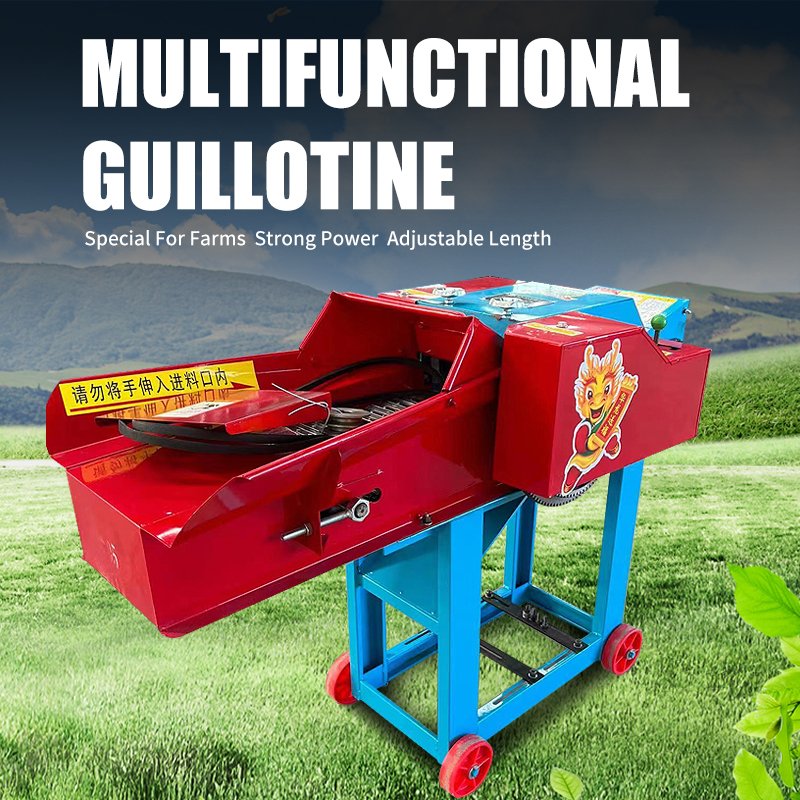 Agriculture small hay straw farm gardening cutter animals feed electric motor powdered chaff cutter machine animal grass on sale