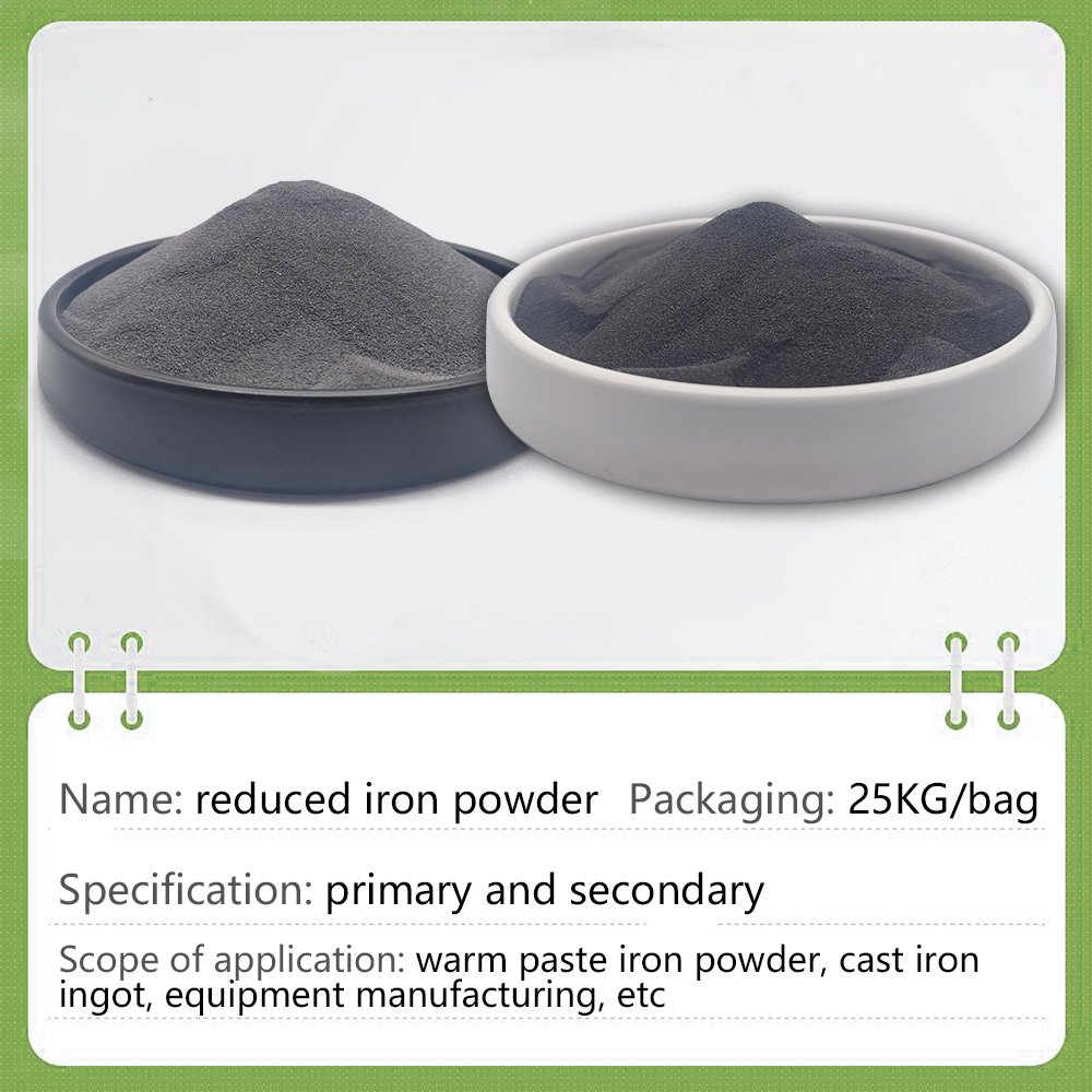 High Quality 80 Mesh 99% One Time Two Time Reduced Iron Powder For Warm Paste welding electrode