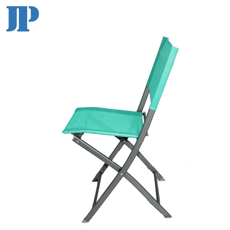 New Product French Three-Piece Folding Garden Furniture Armless Chair Iron Powder Coating Outdoor Metal Steel Tube D25x0.8mm