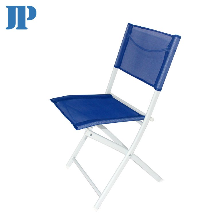 New Product French Three-Piece Folding Garden Furniture Armless Chair Iron Powder Coating Outdoor Metal Steel Tube D25x0.8mm