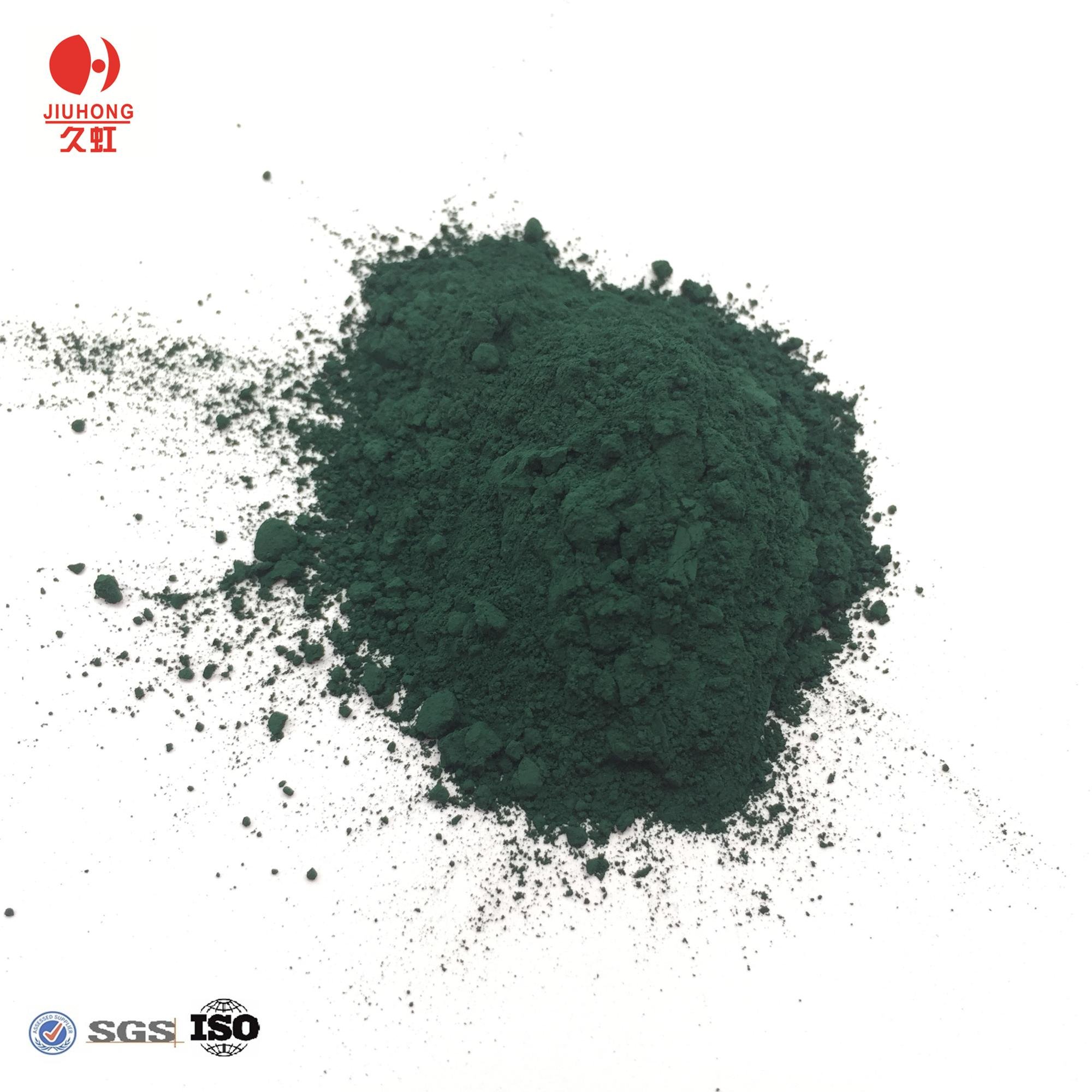 Iron oxide red/yellow/black/blue/green pigment market price green pigment powder