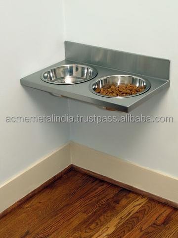 Drinking Bowl for Pets in Metal with Black Powder Coated Exterior and Gold Interior Perfect for Stylish Home and Garden