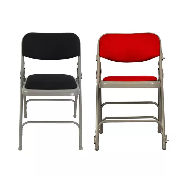 Study Meeting Lecture Chairs Folding Metal iron Backrest Wedding Office Dining Chairs for Sale