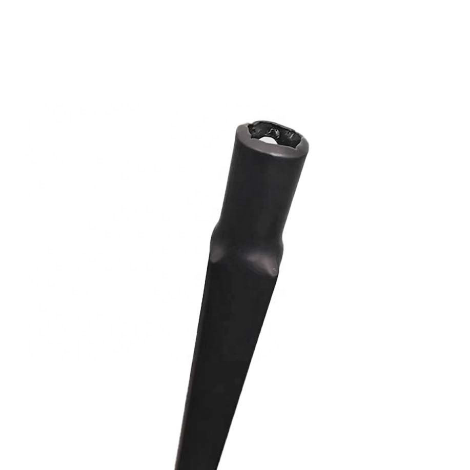 Customizable Modern Square Iron Baluster in Satin Black for Indoor Straight or Spiral Stairs