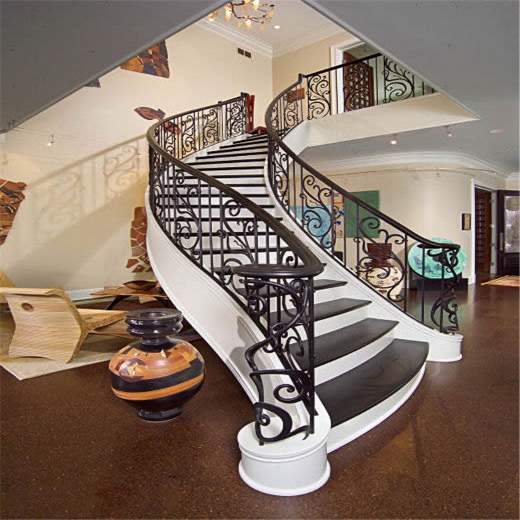 Luxury high-end outdoor wrought iron stair railing/ balcony railing