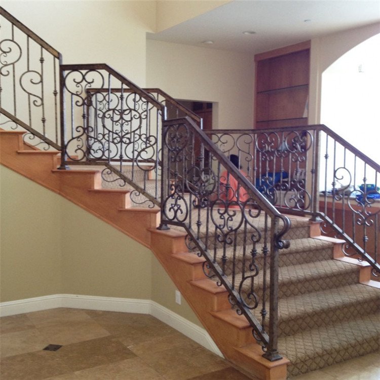 Luxury high-end outdoor wrought iron stair railing/ balcony railing