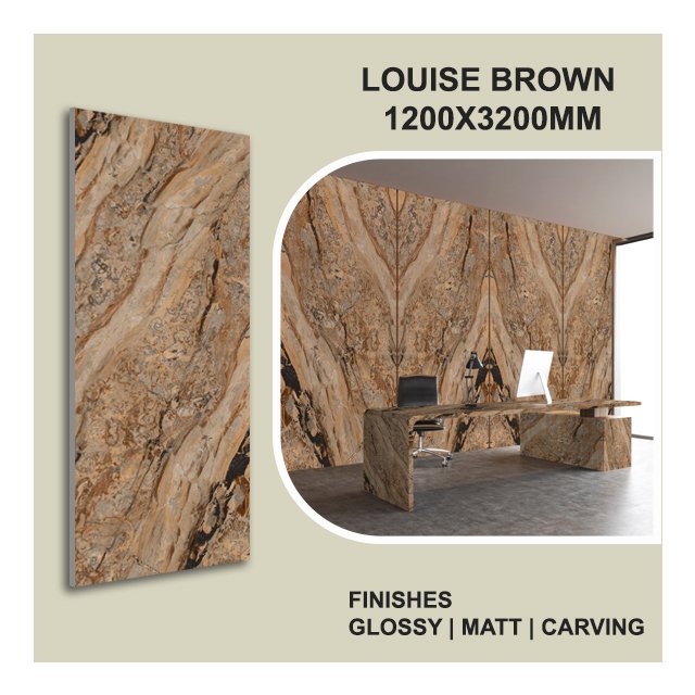 Big Porcelain Tiles 1200*3200MM Porcelain Polished Glazed Marble Look Slab Tile Sintered Stone Wall Slab for Home and Office