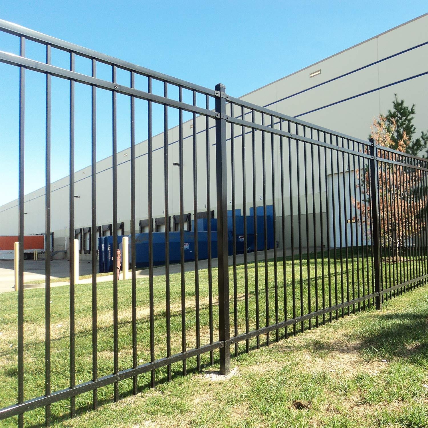 Wholesale galvanized 6ftx8ft wrought iron fence panels picket steel garrison fence panel