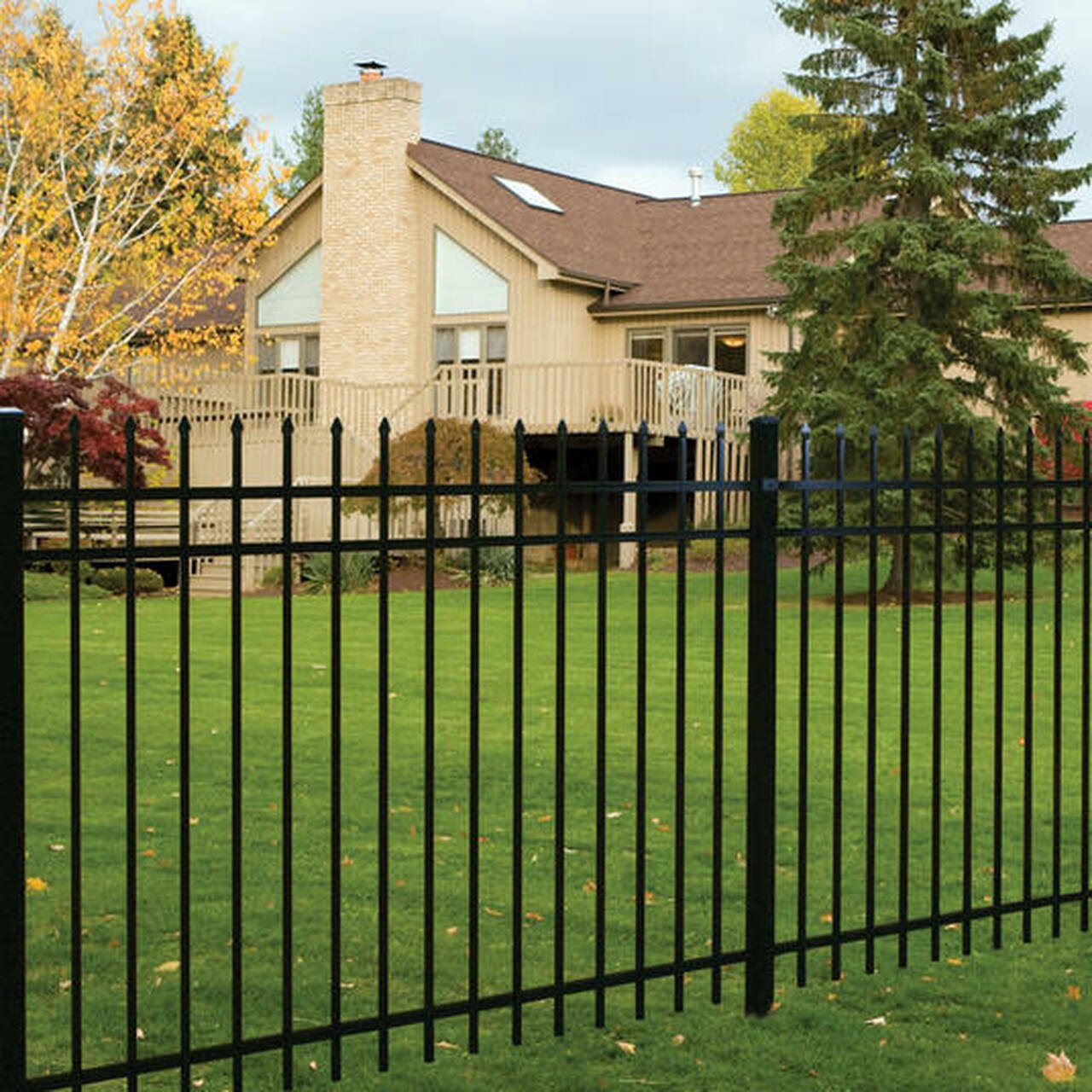 Wholesale galvanized 6ftx8ft wrought iron fence panels picket steel garrison fence panel