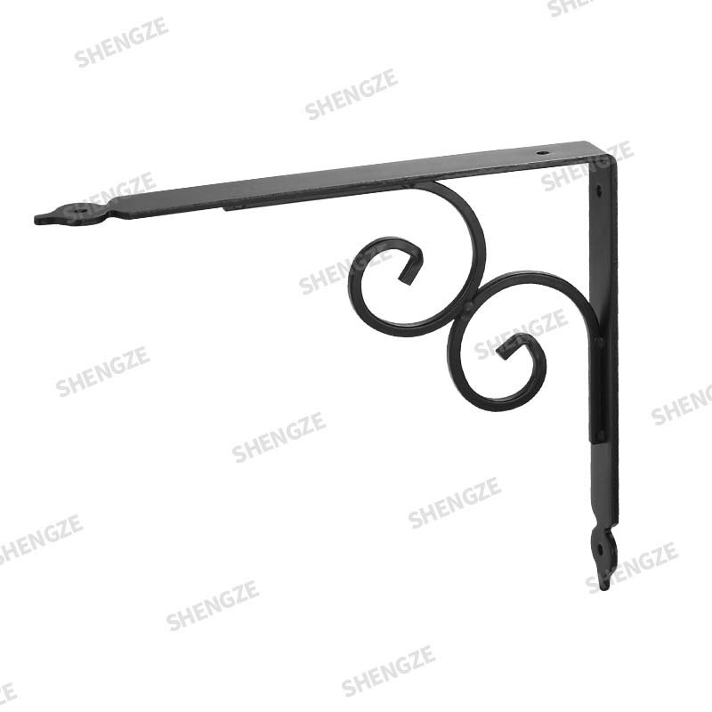 Hot Selling Metal Iron Decorative Corner Bracket L-Shaped High Load-Bearing Stable Support Wall Bracket