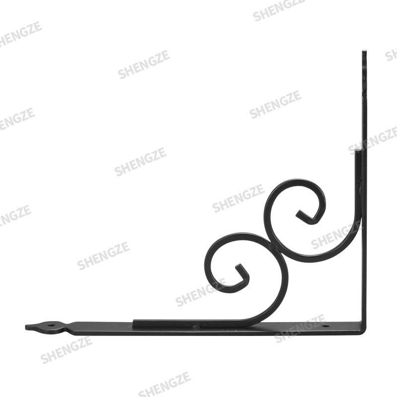 Hot Selling Metal Iron Decorative Corner Bracket L-Shaped High Load-Bearing Stable Support Wall Bracket