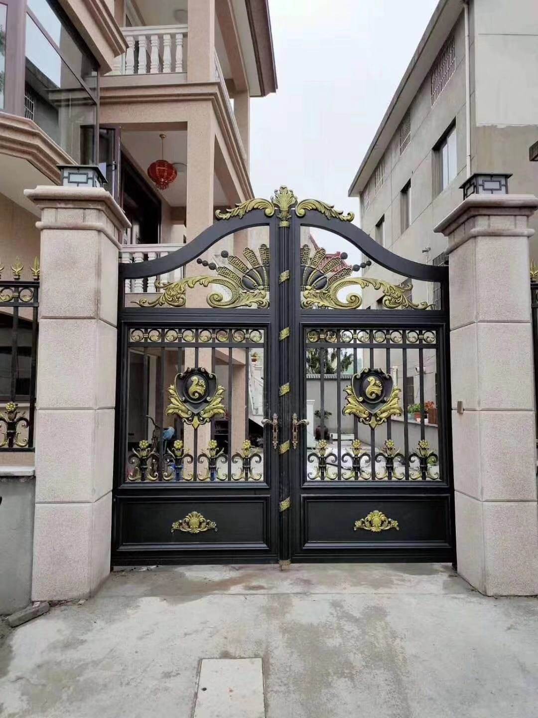 Top Luxury Wrought Iron Gate/villa,Manor,Castle Exterior Entrance Main Gate Custom Garden Aluminium gate