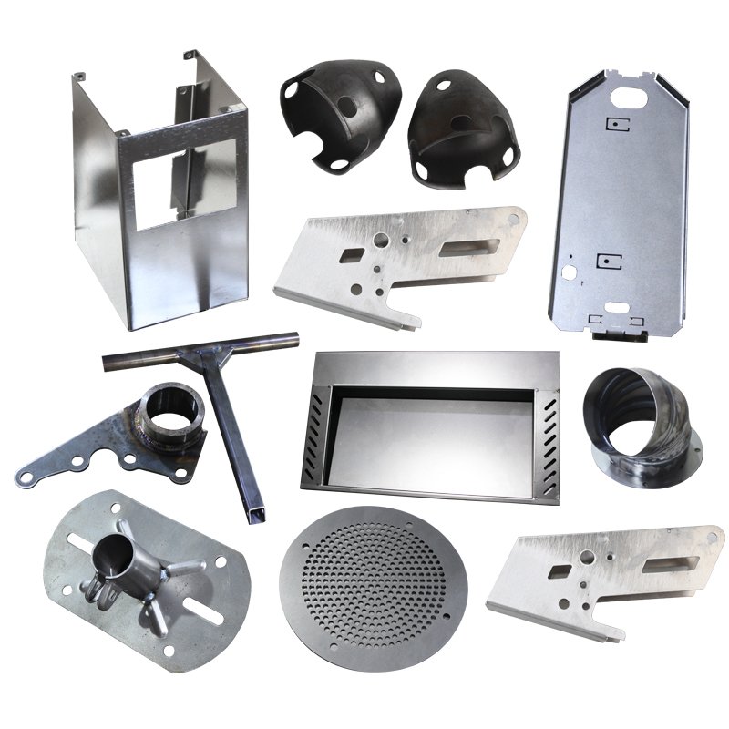 Oem Welding Bending Stamping Service Black Aluminum Steel Sheet Metal Fabrication Chinese Supplier