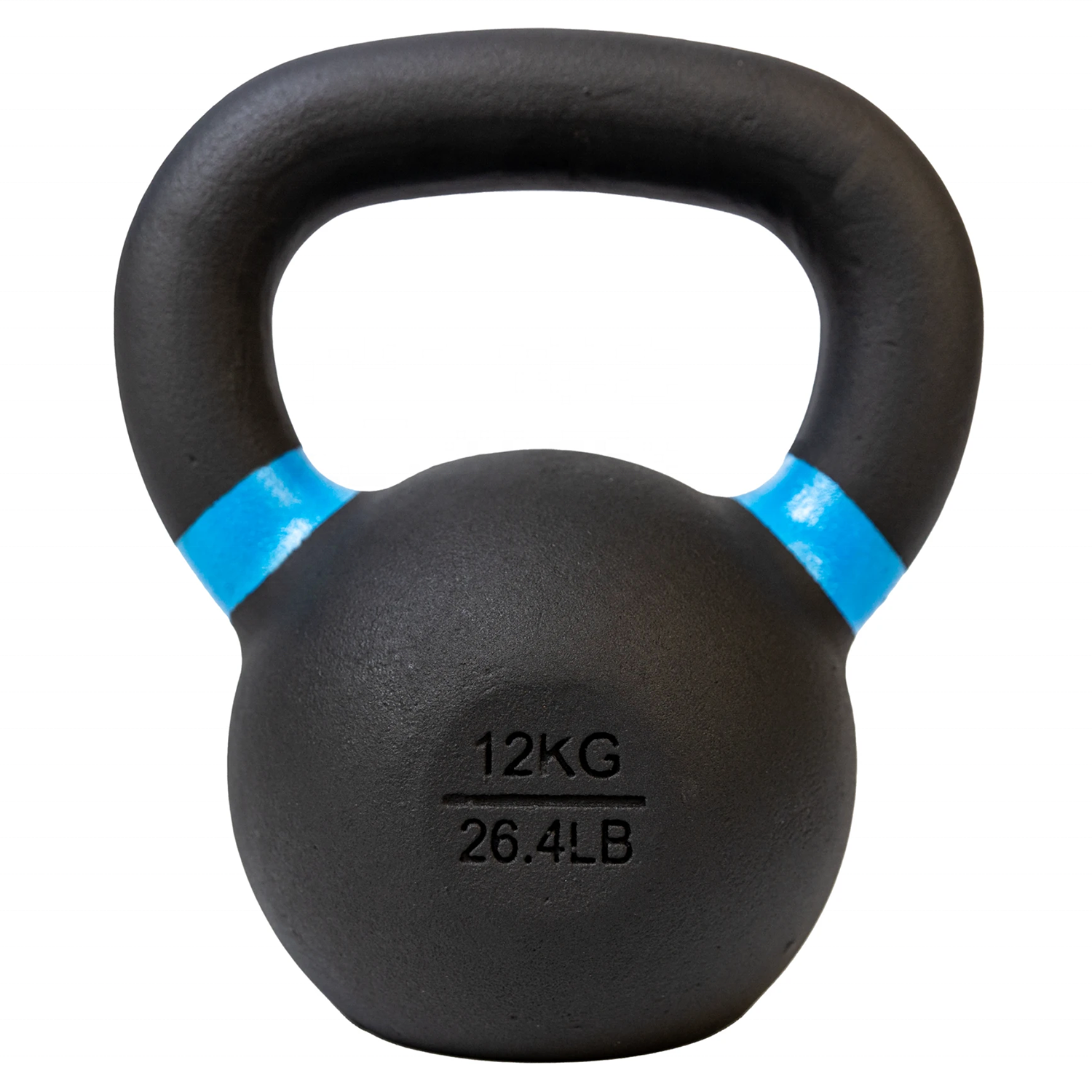 Wholesale Fitness 16 20 24 kg Ergonomic Grip Custom Logo Single Black Color Powder Coated Cast Iron Kettlebell