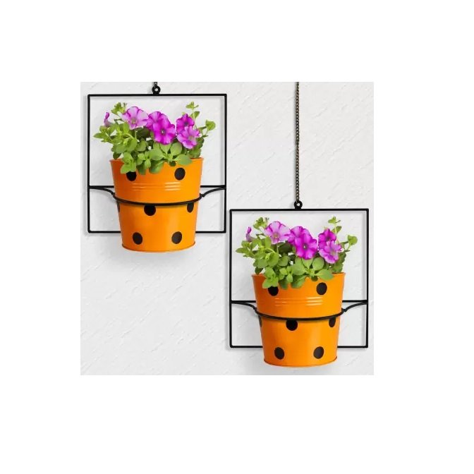 Wholesale Metal Wired Hexagon Shape Stand & Flower Pots For Home & Garden Decoration Golden Planters Pots At Cheap Price