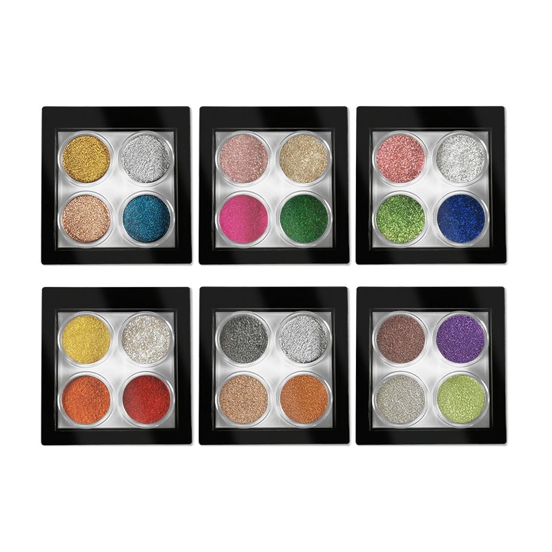 Factory 4 Colors per Set Solid Nail Pigment Glitter Chrome Mirror Powder