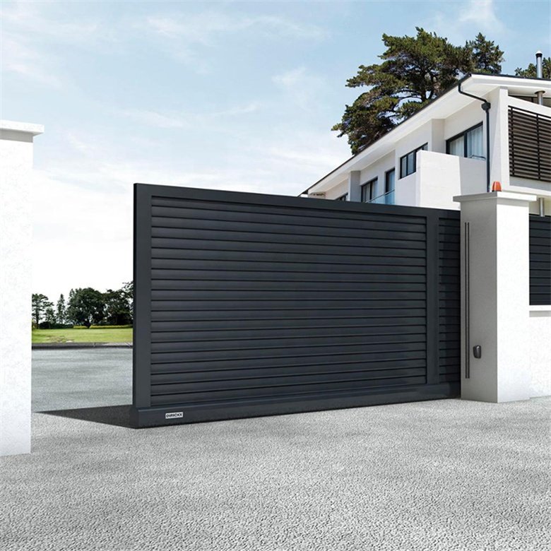 ESingle Main Door Exterior Iron Gate Price High Quality Galvanized Iron Metal Gates Swing Driveway Gates