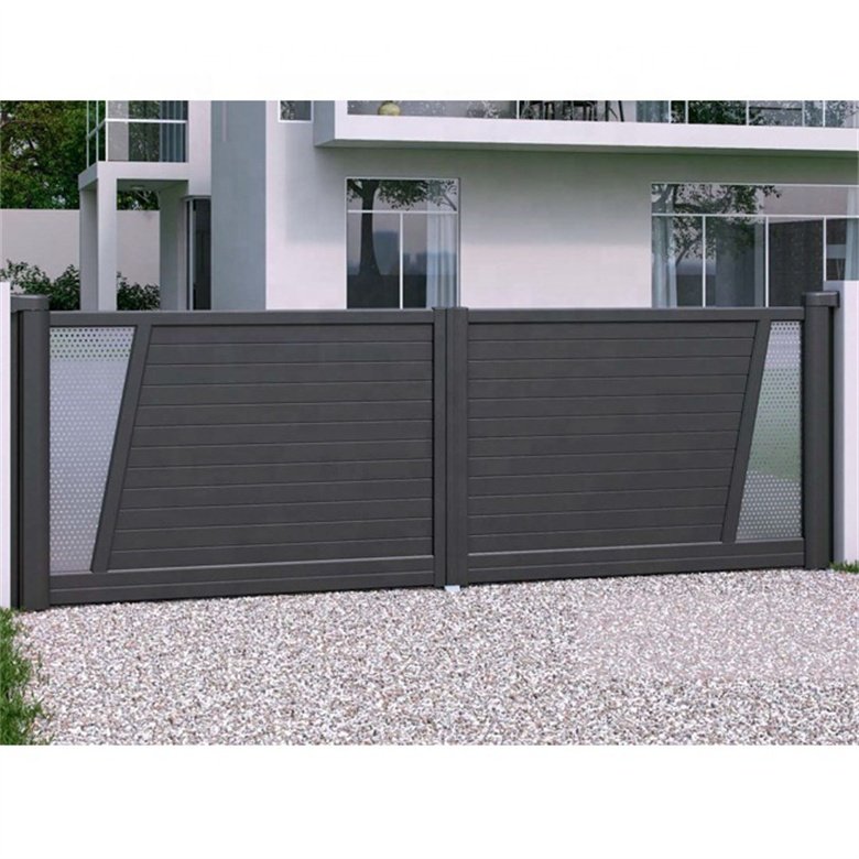 ESingle Main Door Exterior Iron Gate Price High Quality Galvanized Iron Metal Gates Swing Driveway Gates