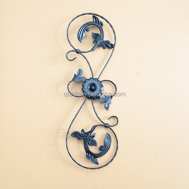 Beautiful Wrought Iron Ornaments Iron Railings Flower Panels Wholesale