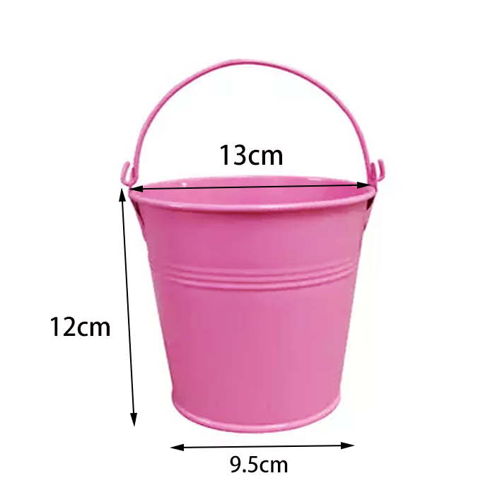 Set Of 6 Metal Buckets With Handle Mini Small Iron Flower Pots Plant Basket Metallic Pails For Party