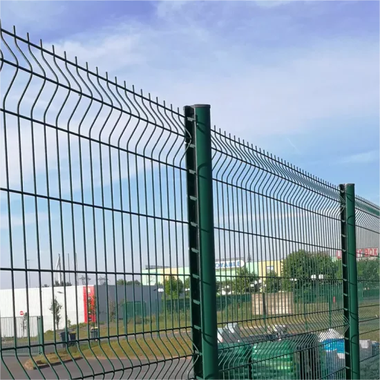 High quality security powder coated 3d fence welded bending panel iron fence welded peach post 3d curved fencing for roads