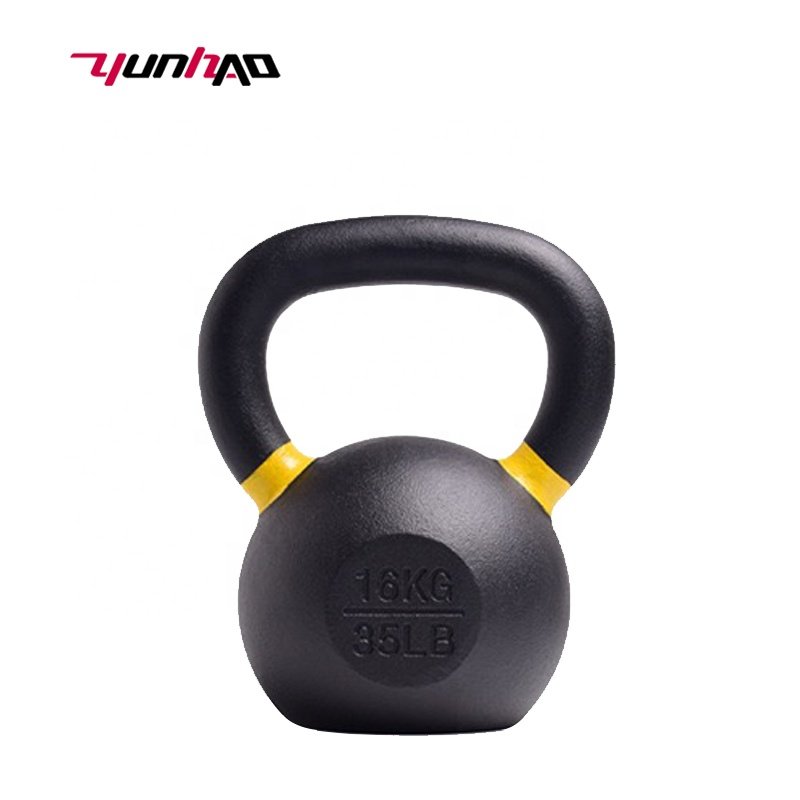 YunCheng Factory Direct 4-32KG Powder Coated Cast Iron Kettlebell 15KG For Men Women Fitness, Workout, Training