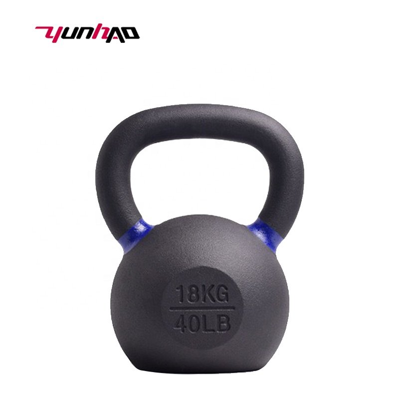 YunCheng Factory Direct 4-32KG Powder Coated Cast Iron Kettlebell 15KG For Men Women Fitness, Workout, Training