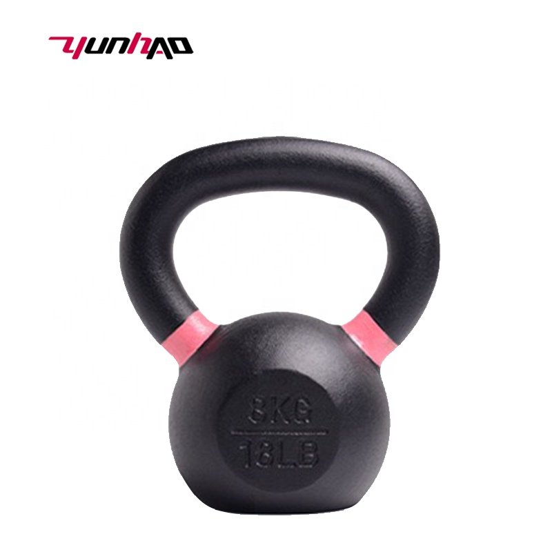 YunCheng Factory Direct 4-32KG Powder Coated Cast Iron Kettlebell 15KG For Men Women Fitness, Workout, Training