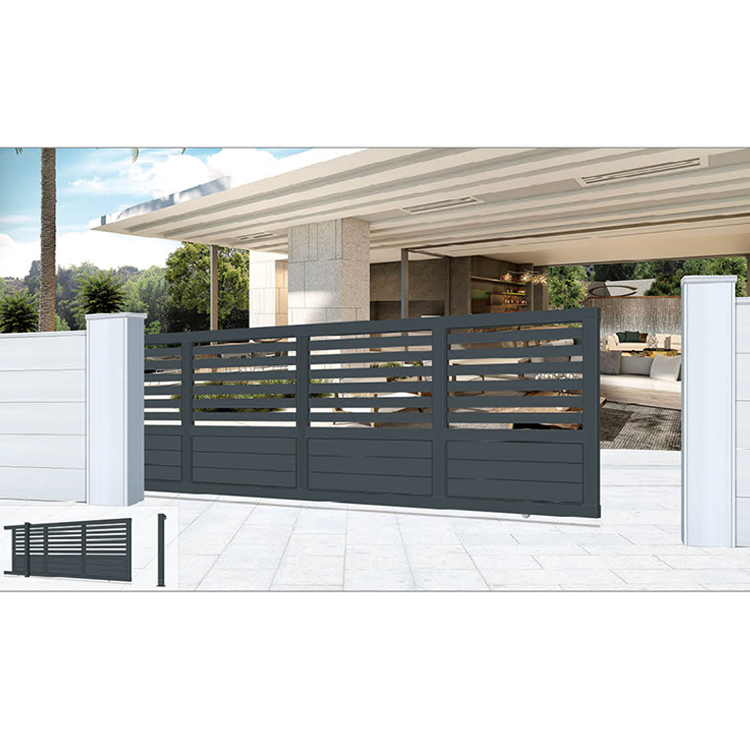 Exterior sliding gate 4.5meters single main door design iron gate price