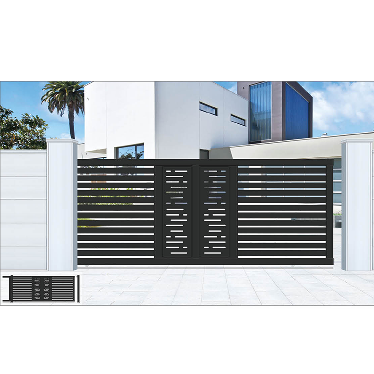 Exterior sliding gate 4.5meters single main door design iron gate price
