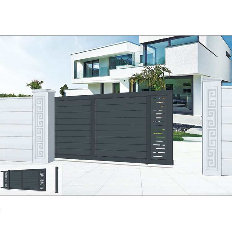 Exterior sliding gate 4.5meters single main door design iron gate price