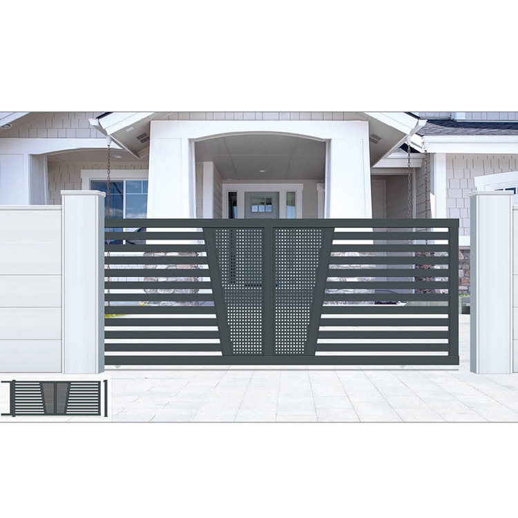 Exterior sliding gate 4.5meters single main door design iron gate price