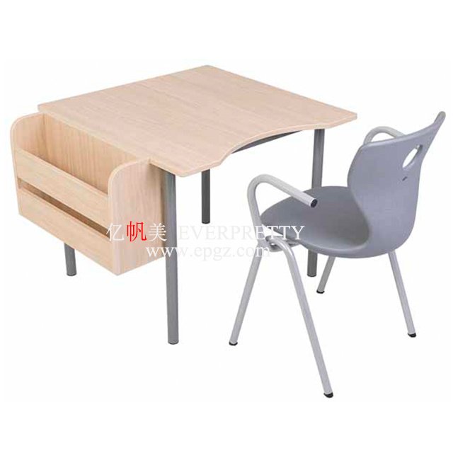 Adult School College Classroom Furniture Wooden Student Study Desk Bench Set