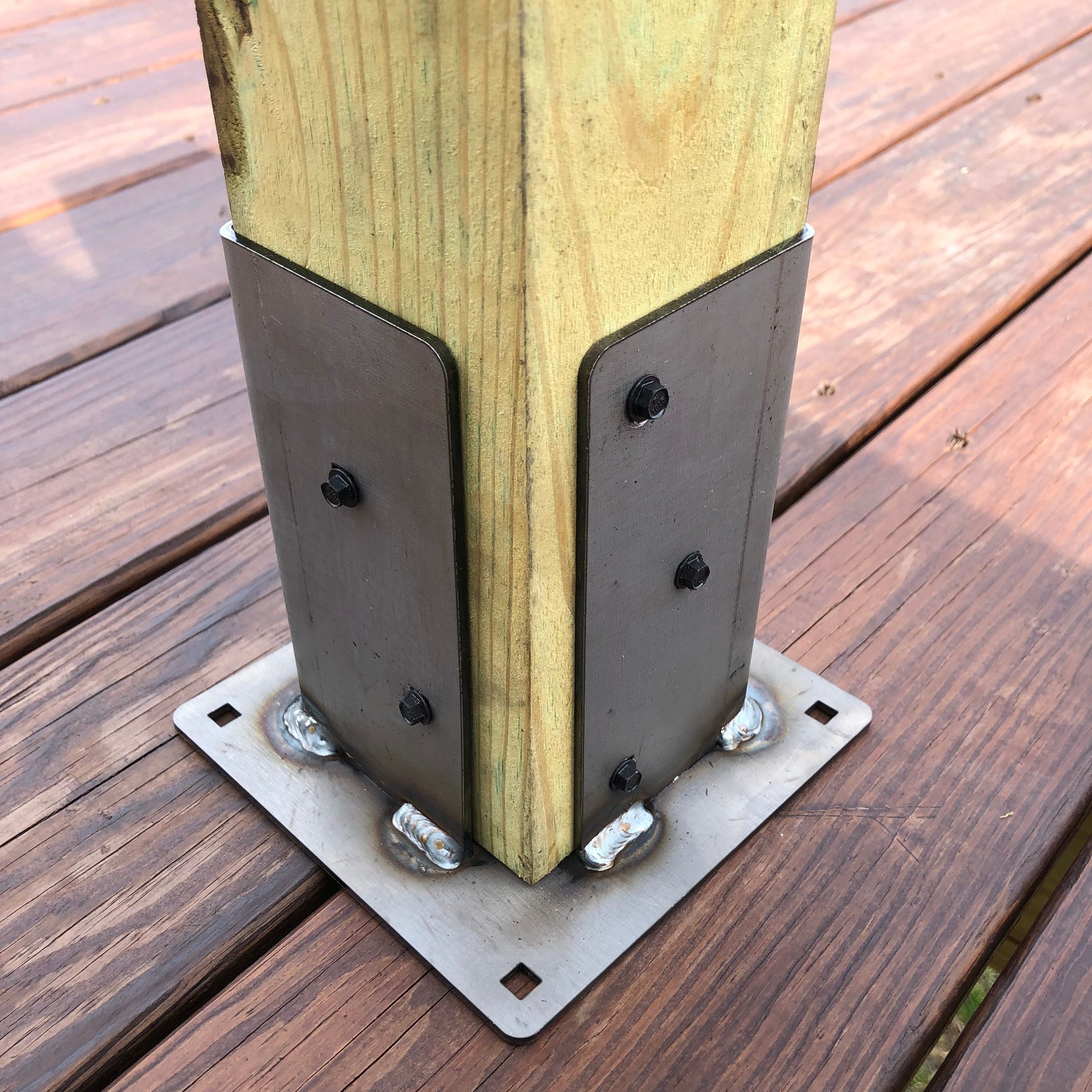 4 X 4 6x6 Post Base Deck Post Base Heavy Duty Metal Black Powder Coated Post Brackets