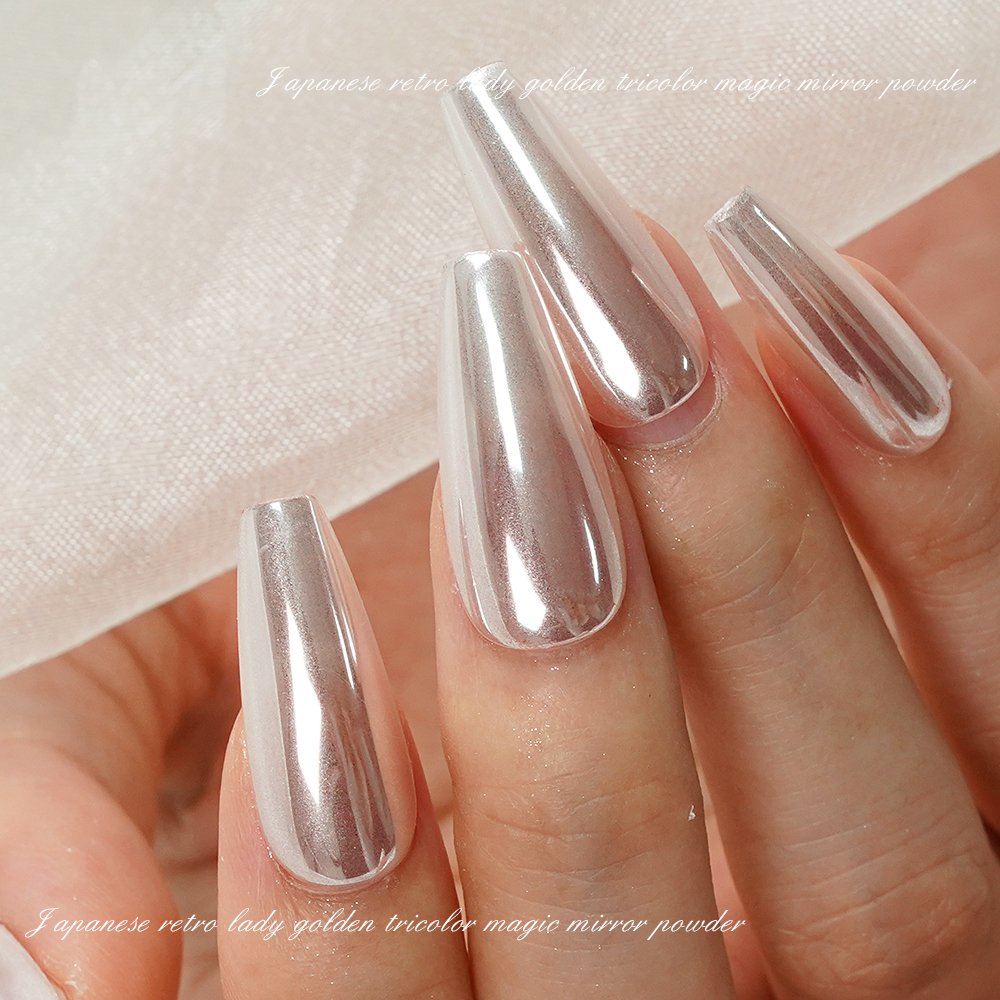 High Quality Popular Pure White Pearl Chrome Chameleon Aurora Powder For Nail Art