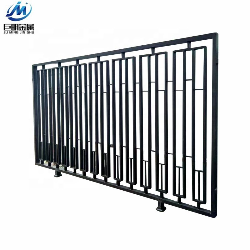 Home Garden Ornamental Black Decorative Metal Wrought Iron Steel Fence
