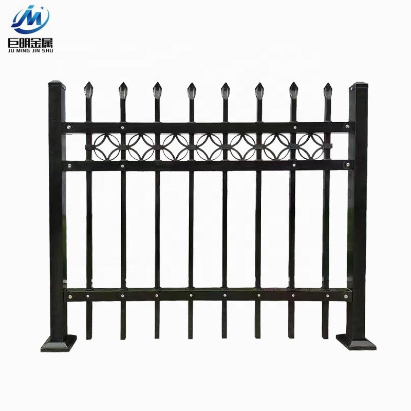 Home Garden Ornamental Black Decorative Metal Wrought Iron Steel Fence