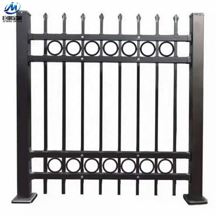 Home Garden Ornamental Black Decorative Metal Wrought Iron Steel Fence